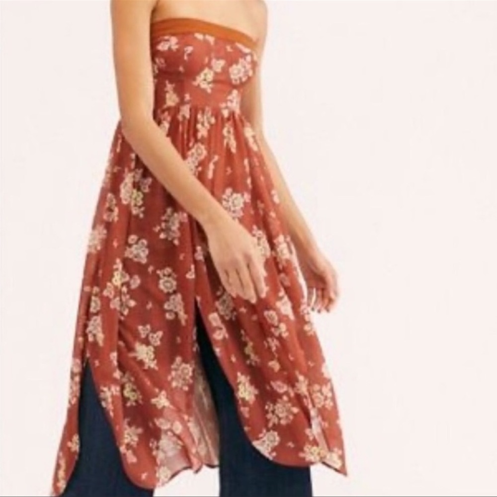 Free People Kitty Maxi Tube Top Tunic, Midi, Size Small